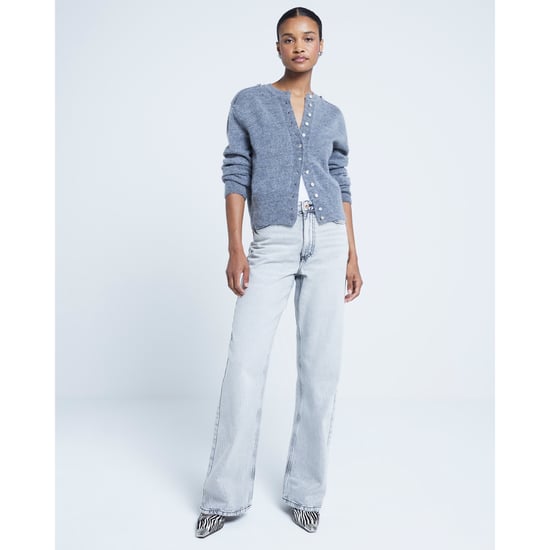 River Island Womens Straight Fit Jeans Grey Relaxed - Image 2