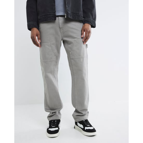 River Island Mens Straight Jeans Grey Leg Carpenter - Image 5