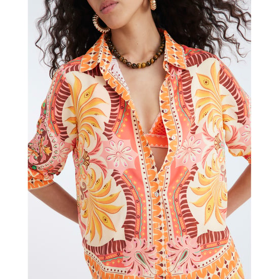 River Island Womens Orange Long Sleeve Graphic Print Shirt - Image 4
