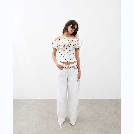 River Island Womens White Denim Barrel Jeans - Image 1