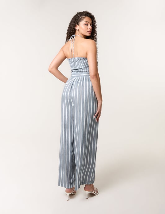 Shirred Tie Neck Jumpsuit - Image 4