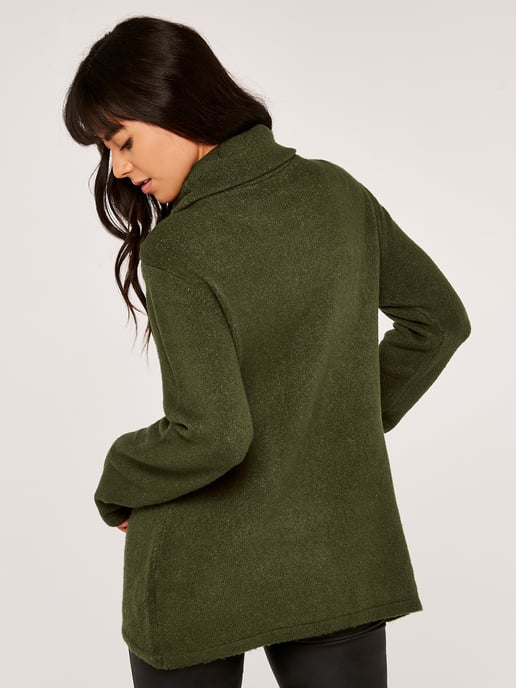 Apricot Roll Neck Wrap Jumper - Image 2