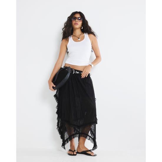 River Island Womens Maxi Skirt Black Lace - Image 1