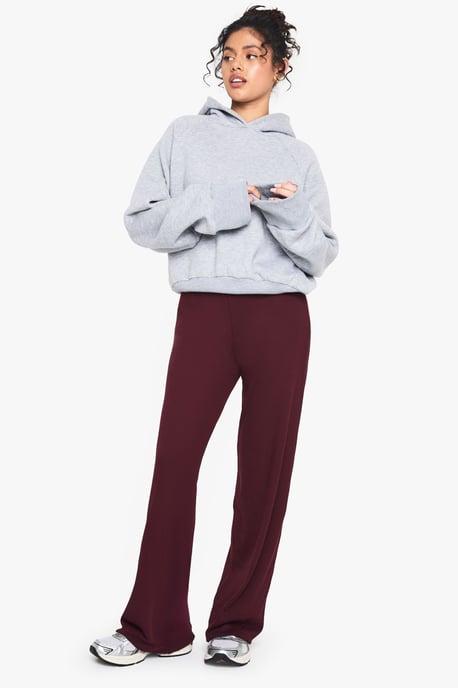 Double Layer Modal Rib Wide Leg Trouser - Image 3