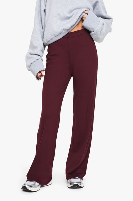 Double Layer Modal Rib Wide Leg Trouser - Image 4