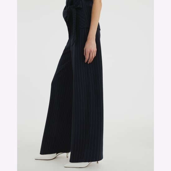 River Island Womens Trousers Navy Drawstring Pinstripe - Image 3