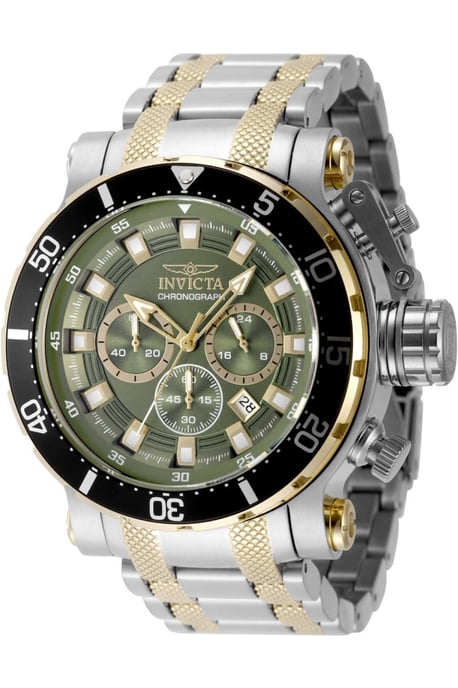 Invicta Coalition Forces 49225 Heren Horloge - Quartz Uurwerk - Roestvrij Staal met groene Wijzerplaat - 52mm - Image 1