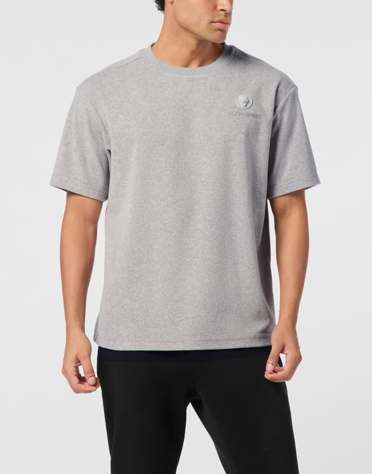 T-shirt med rund halsringning i svampbomull - Image 3