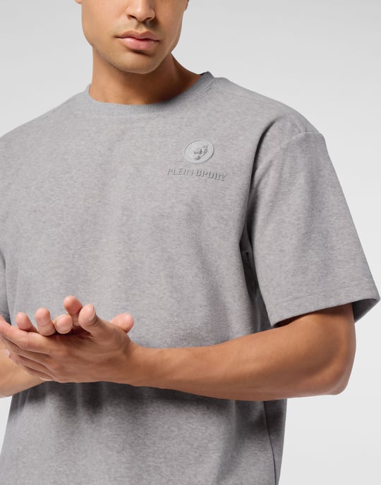 T-shirt med rund halsringning i svampbomull - Image 4