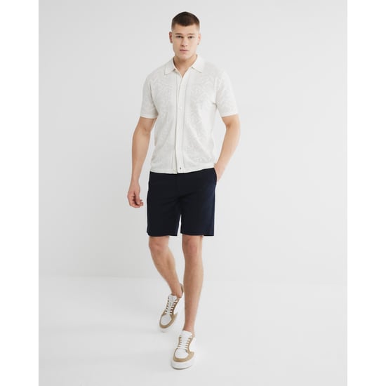 River Island Mens Navy Slim Fit Belted Chino Shorts - Image 2