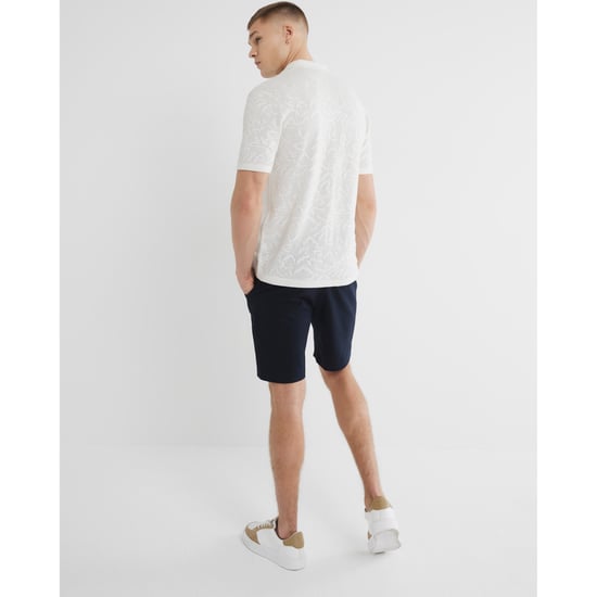 River Island Mens Navy Slim Fit Belted Chino Shorts - Image 3