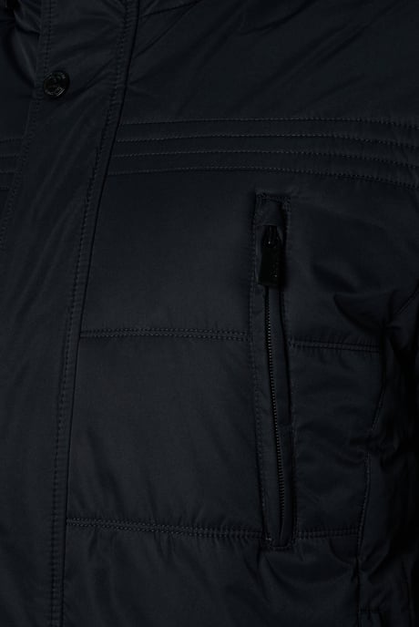 Jude Hooded Puffer Jacket Navy - Image 4