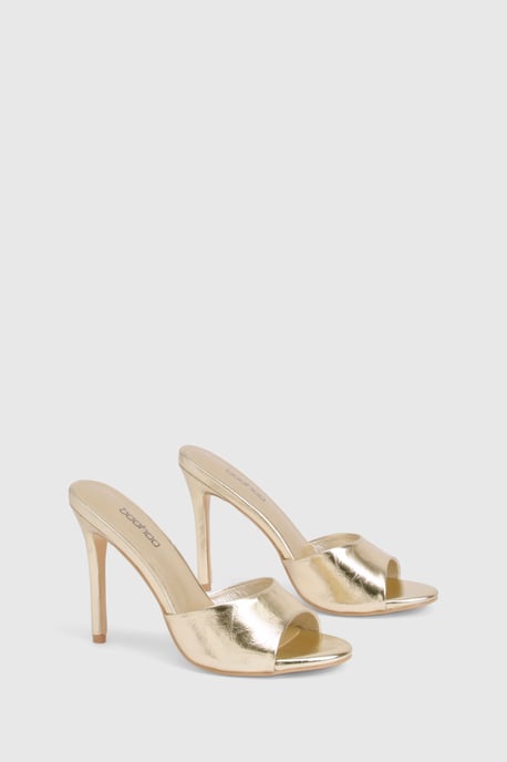 Metallic Heeled Mules - Image 2