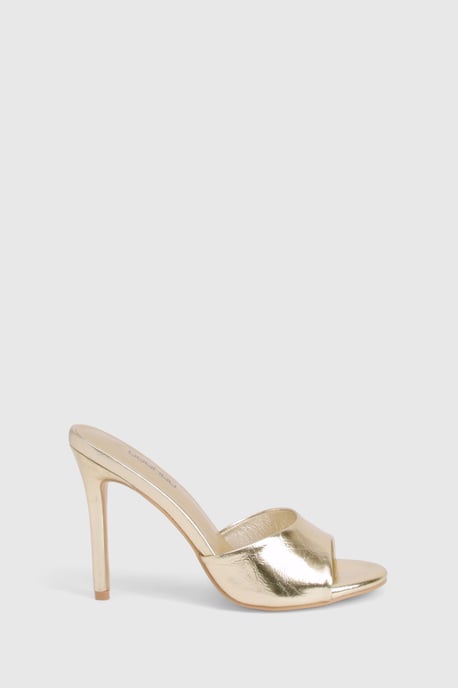 Metallic Heeled Mules - Image 3