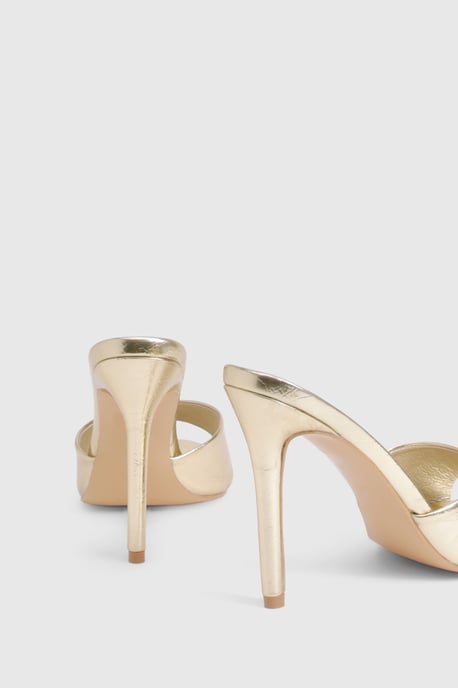 Metallic Heeled Mules - Image 4