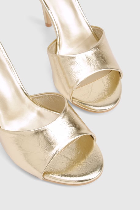 Metallic Heeled Mules - Image 5