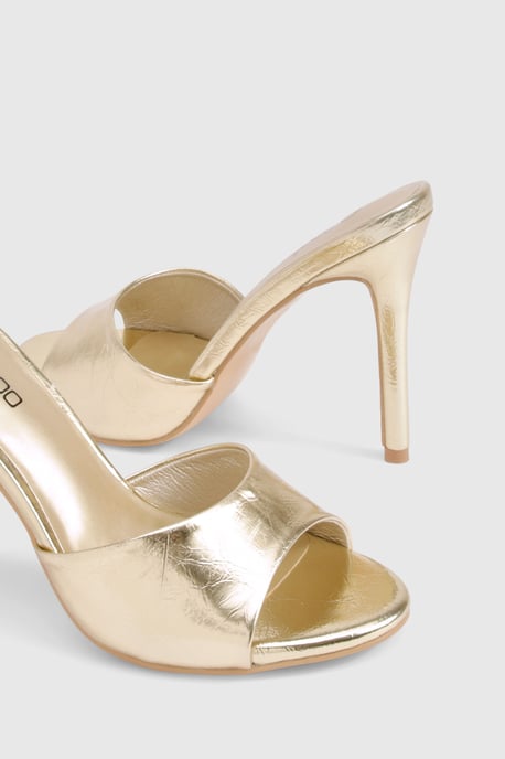 Metallic Heeled Mules - Image 6