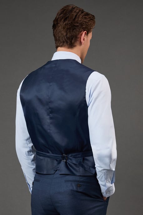 Dark Blue Brushed Waistcoat - Image 3