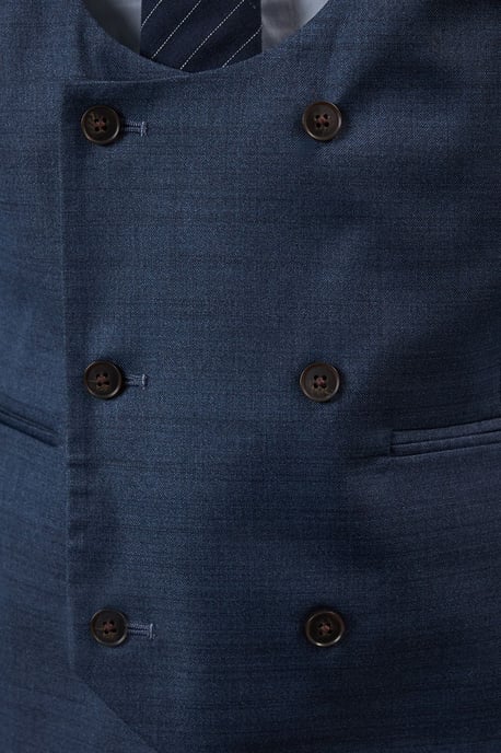 Dark Blue Brushed Waistcoat - Image 5