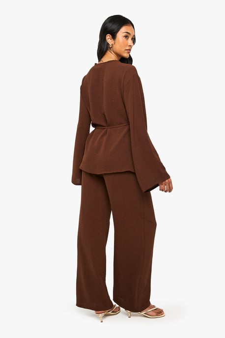 Woven Wrap Top & Trouser Set - Image 2