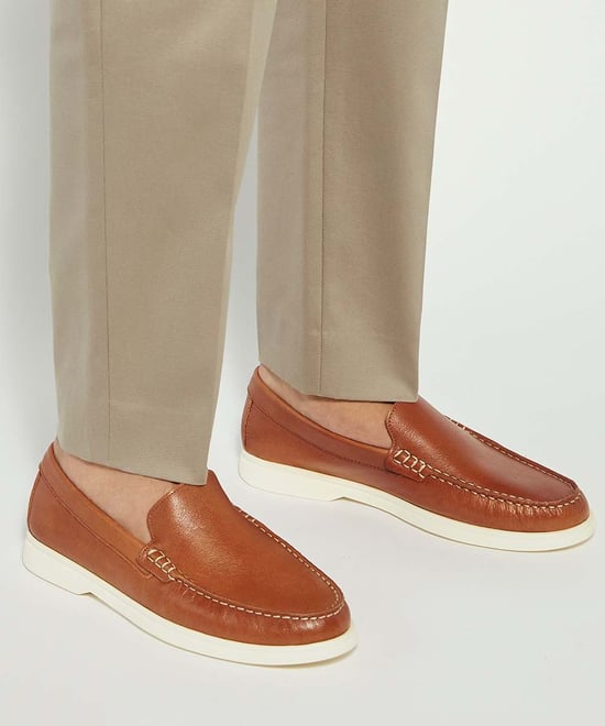 Dune Mens Buftonn - Topstitch Casual Loafers - Image 3