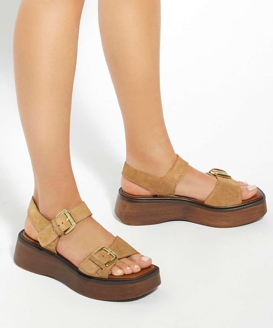 Dune Ladies Luno - Double Strap Flatform Sandals - Image 3