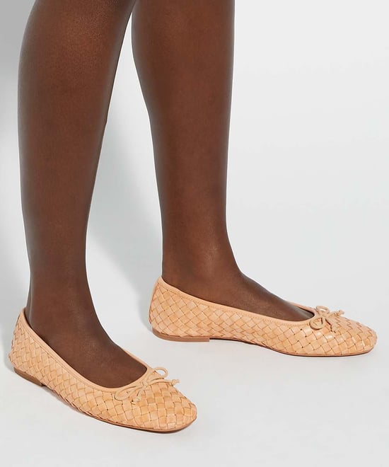 Dune Ladies Heat - Woven Leather Bow Detail Ballet Pumps - Image 3