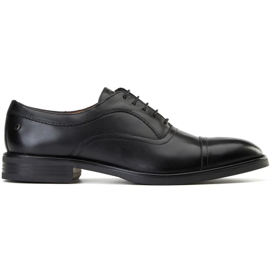 Base London Leren Heren zwarte Oxford schoenen met revers - Image 5