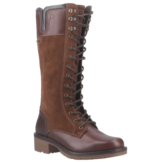 Hunter Skye Tall Boot Leather Women's Brown Boots - Image 1