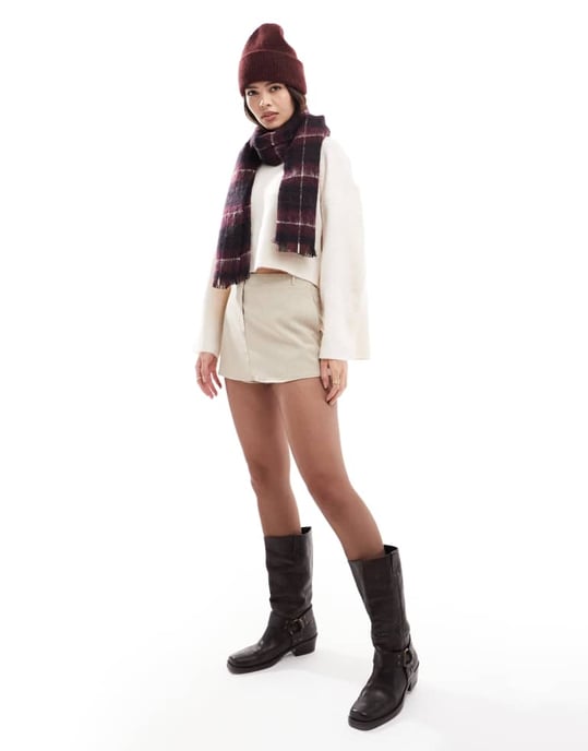 ASOS DESIGN micro mini skort in pinstripe - Image 3