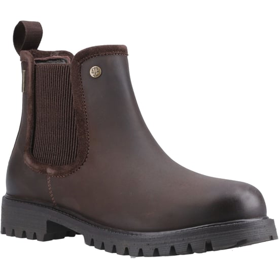Hunter Canna Dealer Boot Leren Damesschoenen Bruine Platte Chelsea Laarzen - Image 1