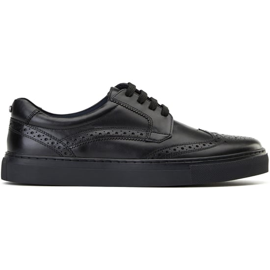 Base London Clapton Leather Men's Black Brogues Shoes - Image 5
