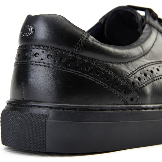 Base London Clapton Leather Men's Black Brogues Shoes - Image 6