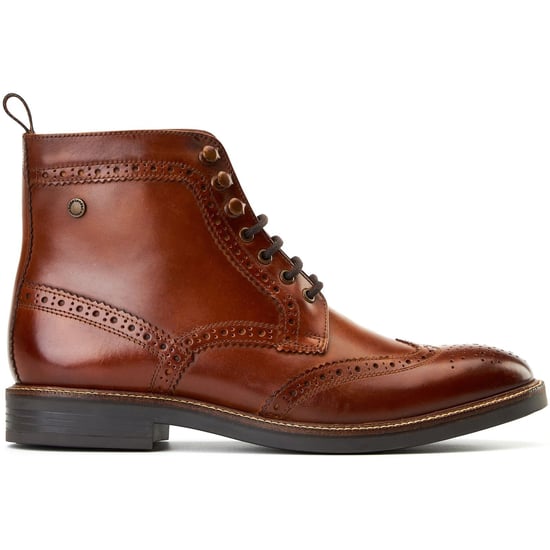 Base London Bristol Leather Men's Burnt Tan Brogues Shoes - Image 5