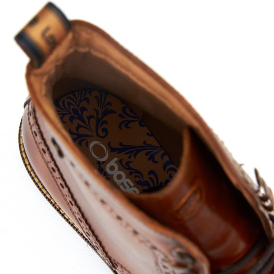 Base London Bristol Leather Men's Burnt Tan Brogues Shoes - Image 6