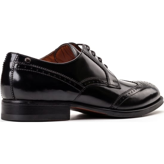 Base London Bell Leather Men's Black Brogues Shoes - Image 2