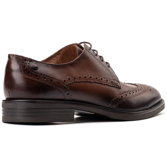 Base London Pocket Leather Men's Brown Brogues Shoes - Image 2