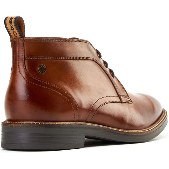 Base London Lincoln Leather Men's Burnt Tan Ankle Boots - Image 2