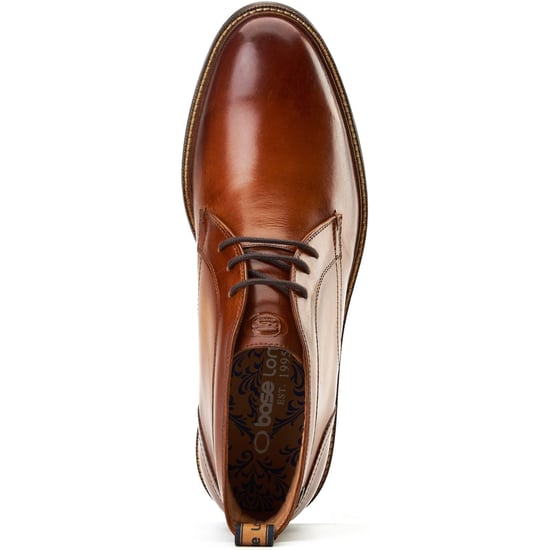 Base London Lincoln Leather Men's Burnt Tan Ankle Boots - Image 4