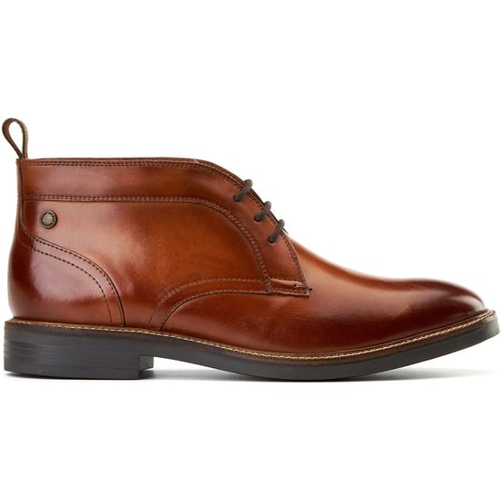 Base London Lincoln Leather Men's Burnt Tan Ankle Boots - Image 5