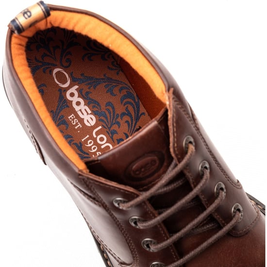 Base London Cobalt Leather Men's Brown Ankle Boots - Image 6