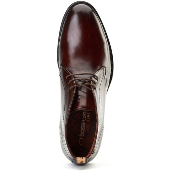 Base London Wallis Leren Heren Enkellaarzen In Verbrand Bruin - Image 4