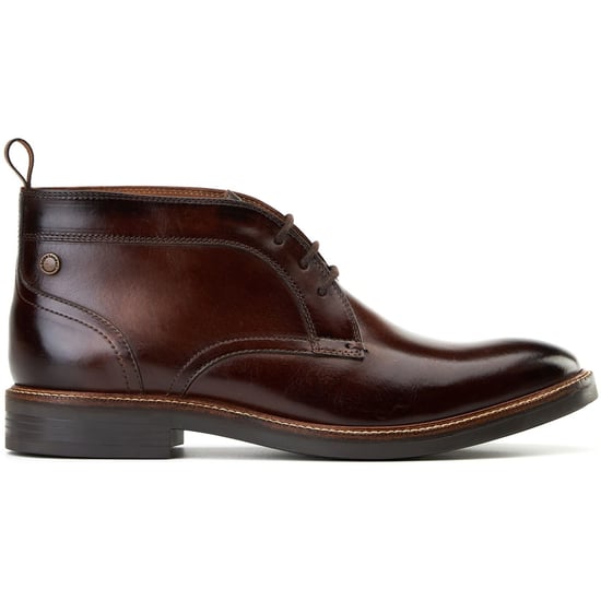 Base London Lincoln Leather Men's Burnt Brown Ankle Boots - Image 5