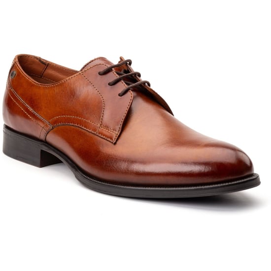 Base London Edison Leather Men's Burnt Tan Lace-Up Shoes - Image 1