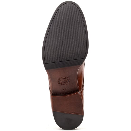 Base London Edison Leather Men's Burnt Tan Lace-Up Shoes - Image 3