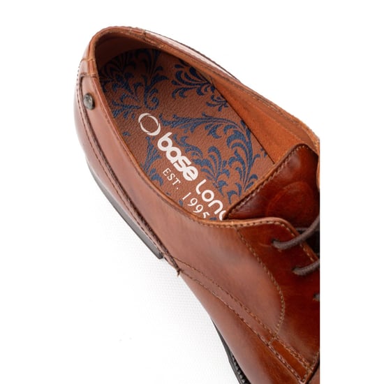 Base London Edison Leather Men's Burnt Tan Lace-Up Shoes - Image 6