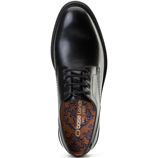 Base London Durham Leren Heren Zwarte Veterschoenen - Image 4