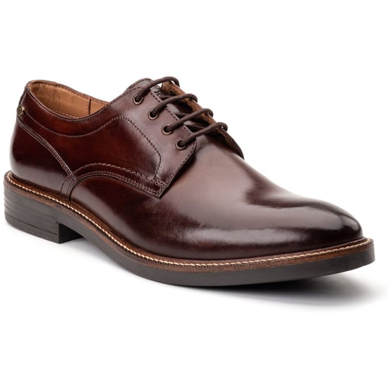Base London Durham Leather Men's Burnt Brown Lace-Up Shoes - Image 1