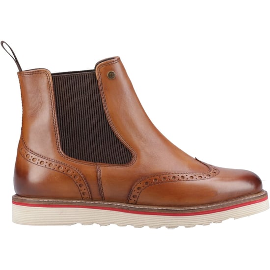 Hunter Orkney Brogue Dealer Boot Leather Men's Tan Ankle Boots - Image 4