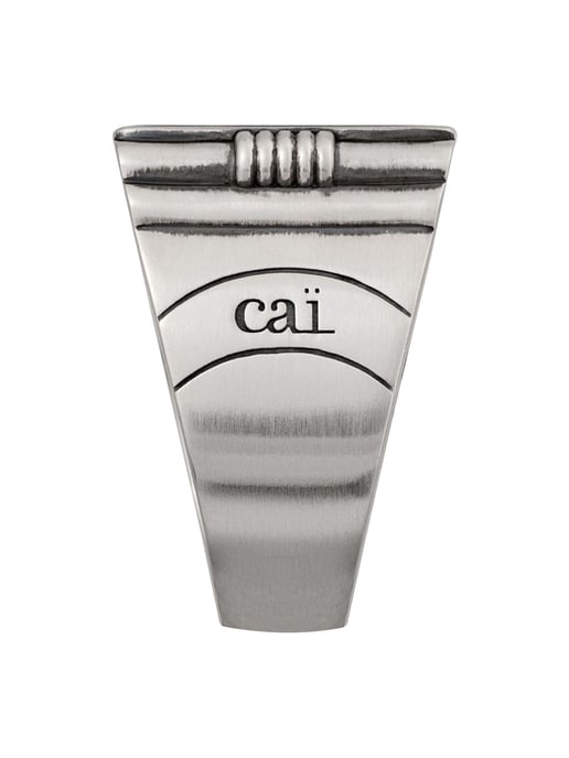 cai Ring 925/- Sterling silver signet ring matt oxidised Sailor coat of arms - Image 5